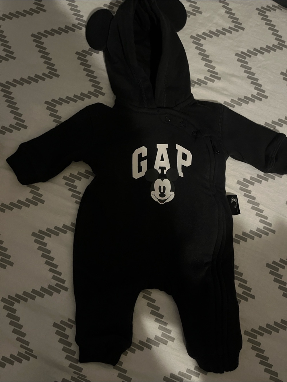 GAP Black Hooded Mickey One-Piece Footie